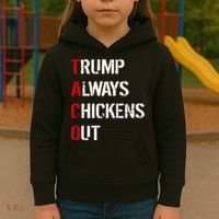 Taco Trump Always Chickens Out Kids Hoodie thumb 3