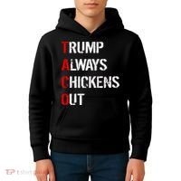 Taco Trump Always Chickens Out Kids Hoodie thumb 4