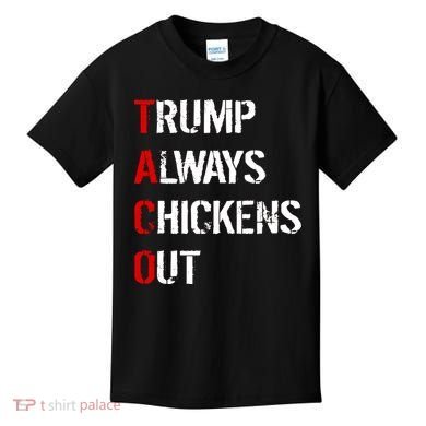 Taco Trump Always Chickens Out Kids T-Shirt