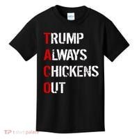Taco Trump Always Chickens Out Kids T-Shirt thumb 0