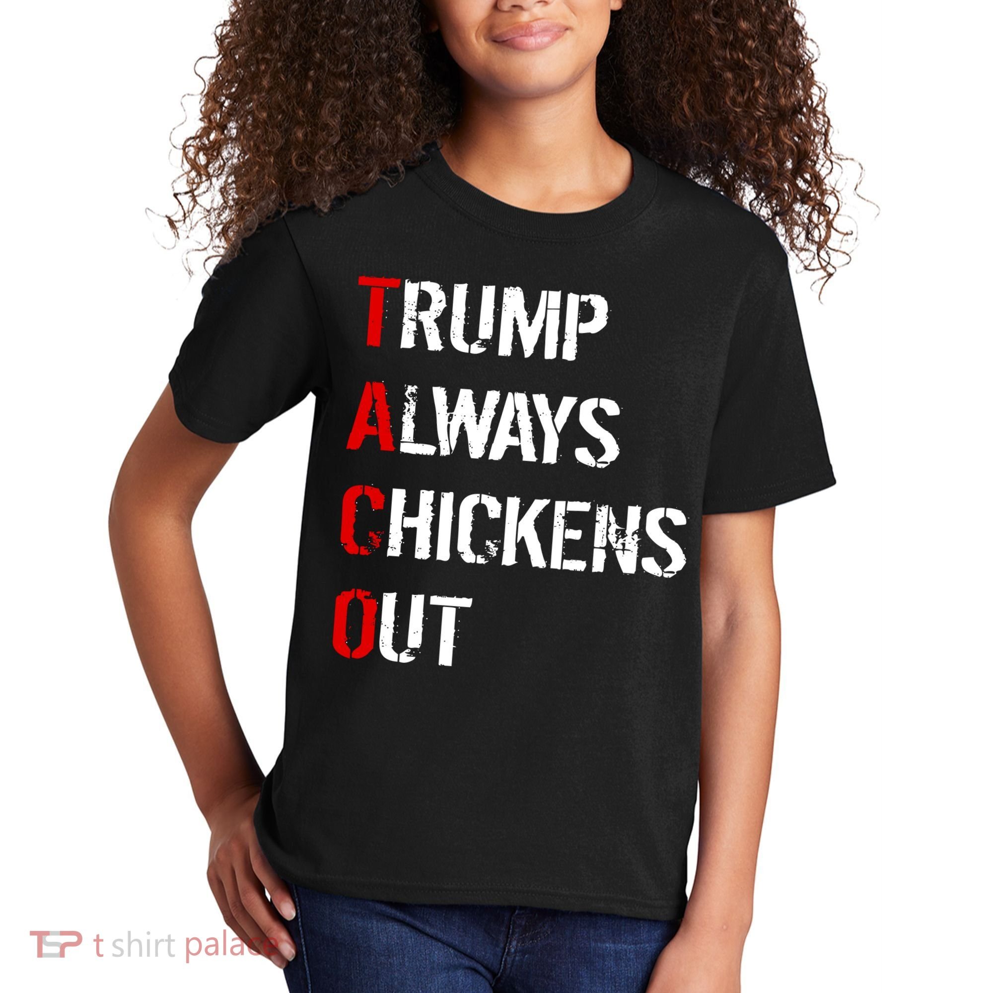 Taco Trump Always Chickens Out Kids T-Shirt