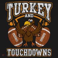 Thanksgiving Turkey And Touchdowns Football Impact Tech Backpack thumb 2