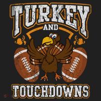 Thanksgiving Turkey And Touchdowns Football Tumbler thumb 3