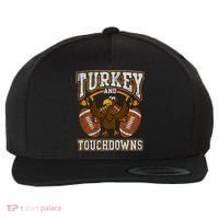 Thanksgiving Turkey And Touchdowns Football Wool Snapback Cap thumb 0