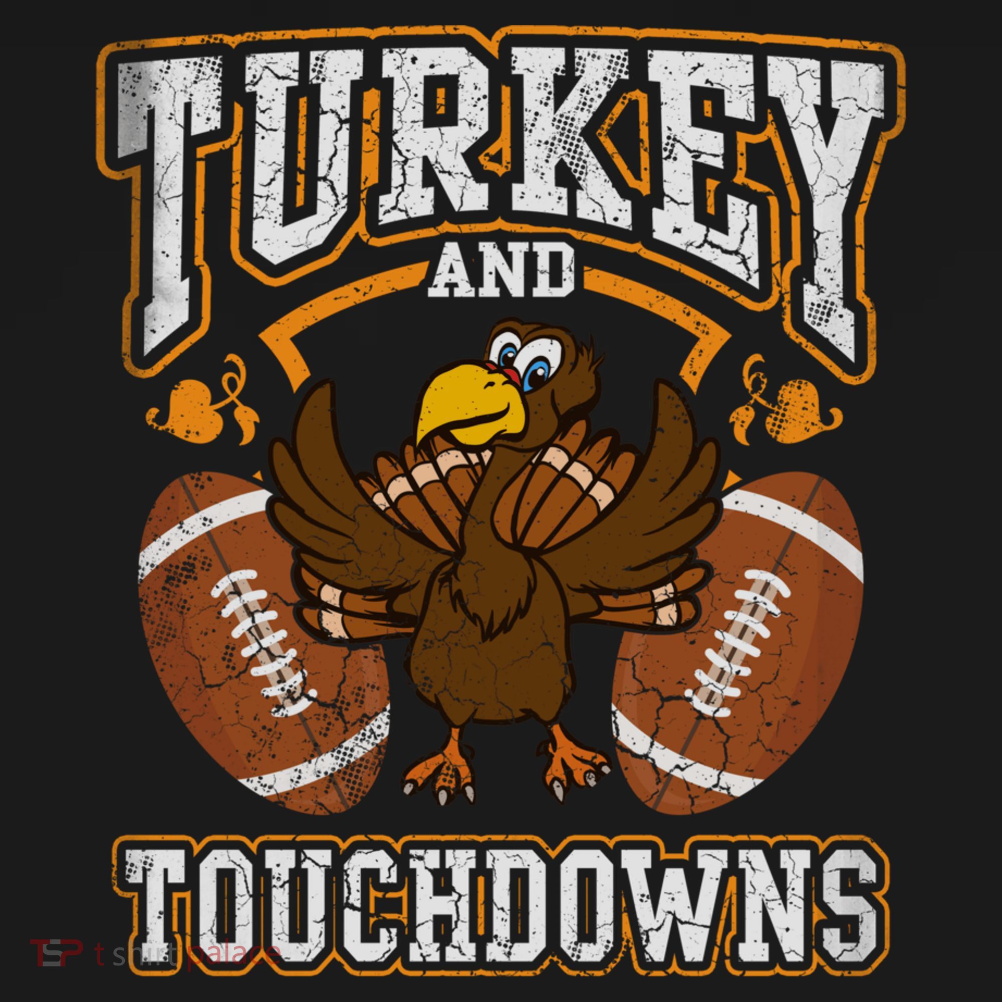 Thanksgiving Turkey And Touchdowns Football Wool Snapback Cap