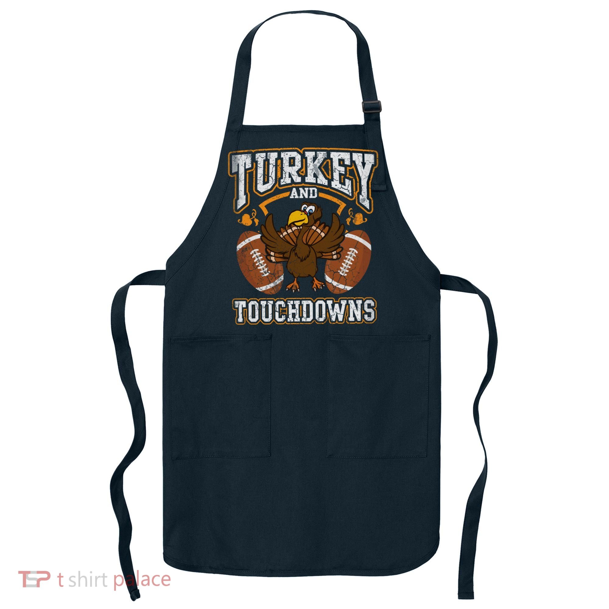 Thanksgiving Turkey And Touchdowns Football Apron