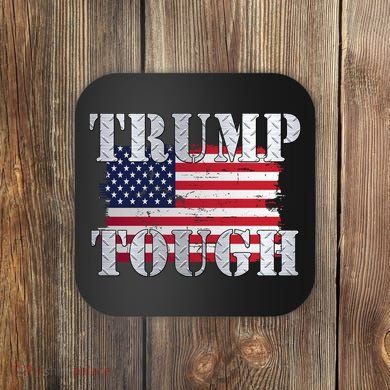 Trump Tough American Flag Coaster