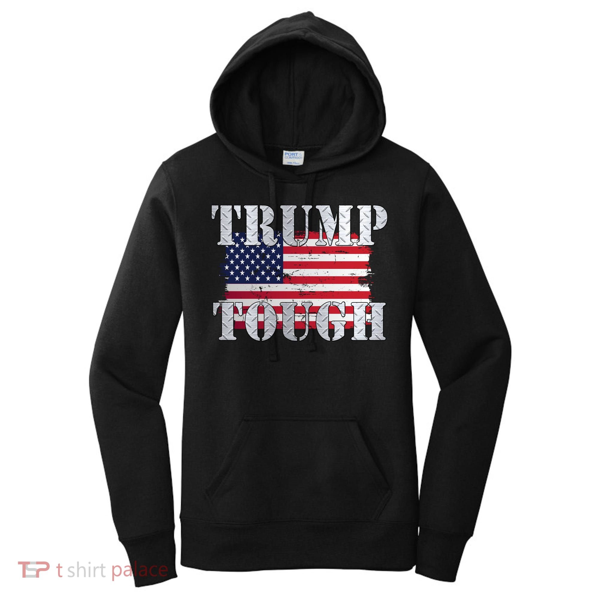 Trump Tough American Flag Women's Hoodie