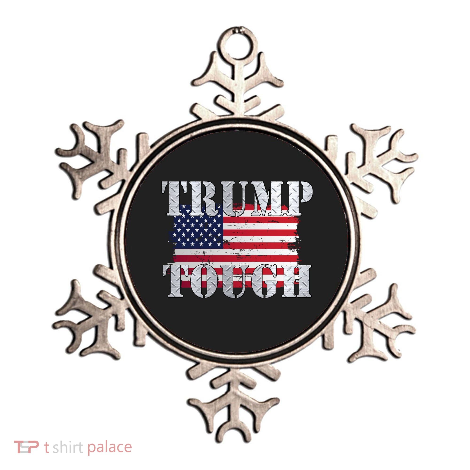 Trump Tough American Flag Ornament