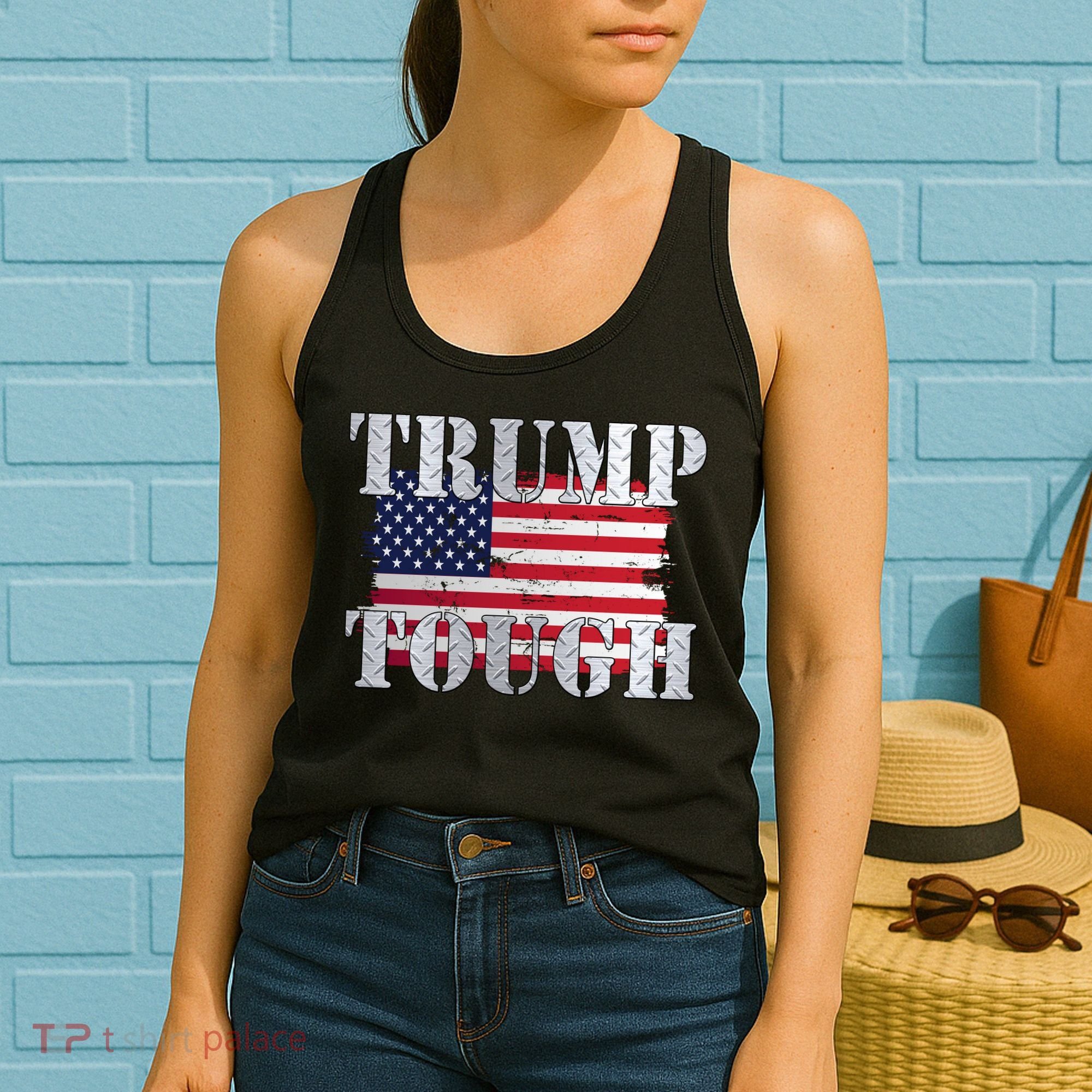 Trump Tough American Flag Women's Tank Top