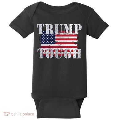 Trump Tough American Flag Baby Bodysuit