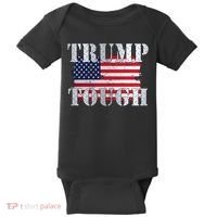 Trump Tough American Flag Baby Bodysuit thumb 0