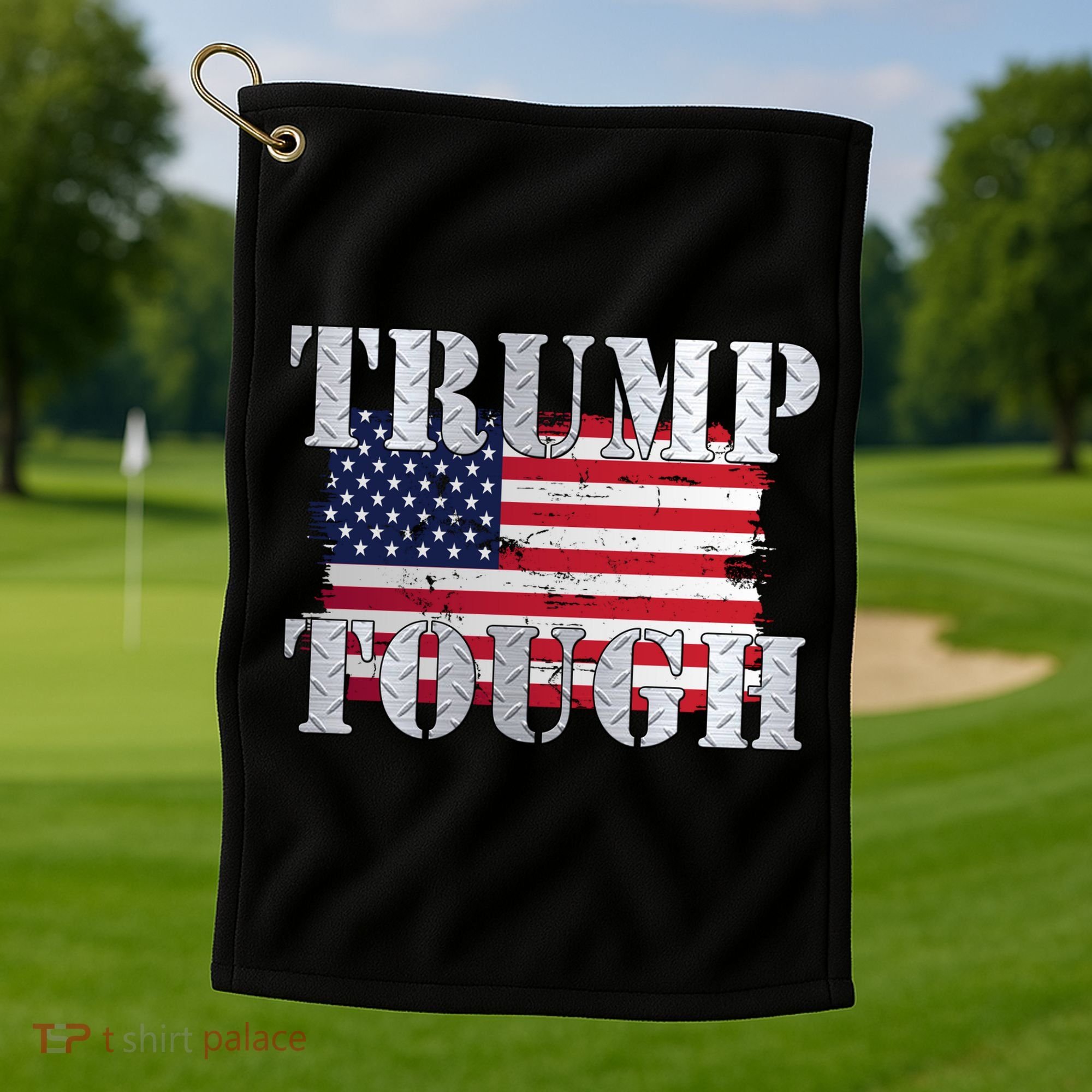 Trump Tough American Flag Golf Towel