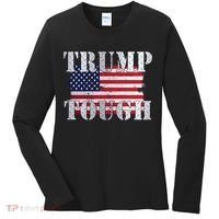 Trump Tough American Flag Women's Long Sleeve Shirt thumb 0