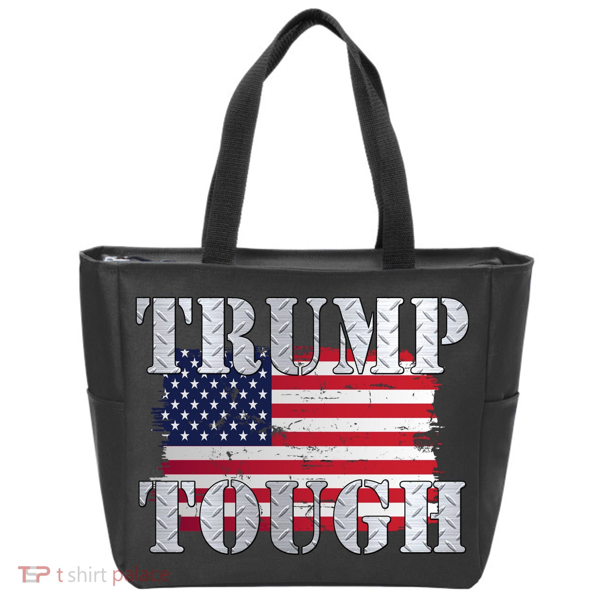 Trump Tough American Flag Tote Bag