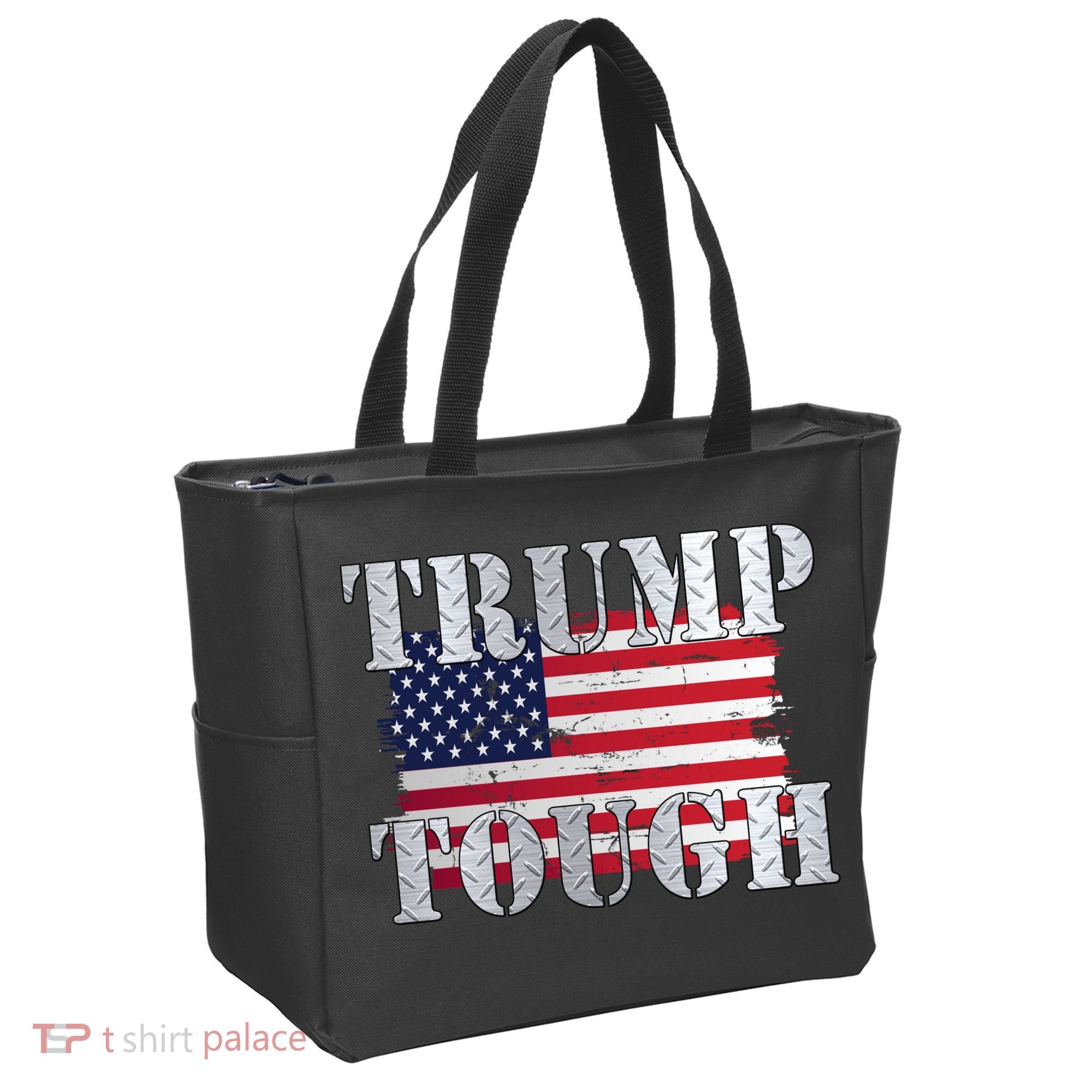 Trump Tough American Flag Tote Bag