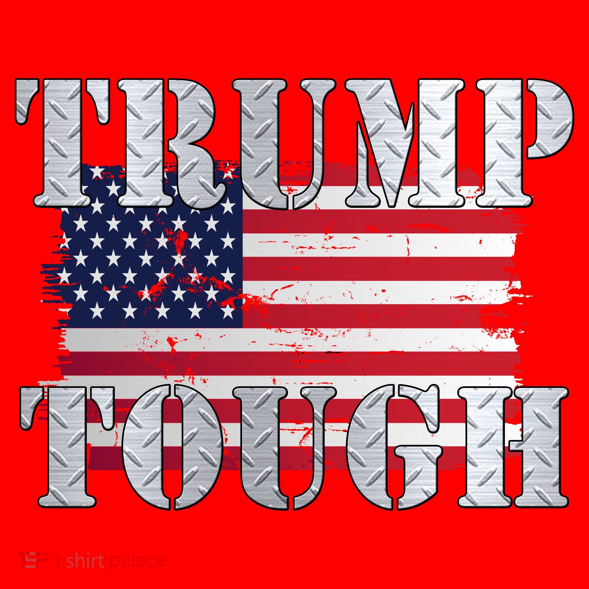 Trump Tough American Flag Santa Hat