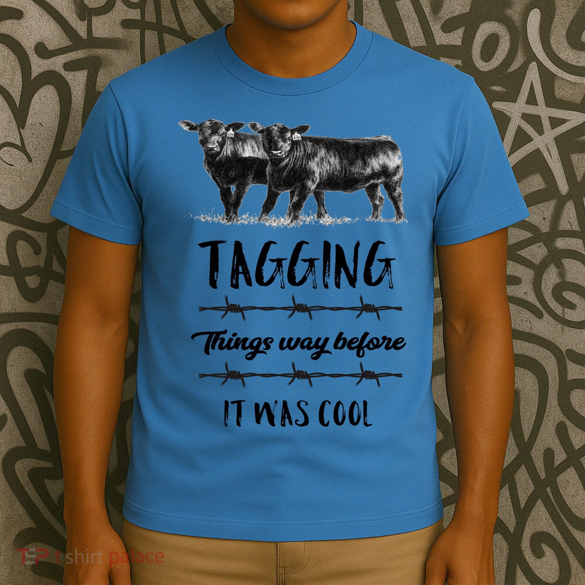 Tagging Things Before It Was Cool Great Gift Black Angus Gift T-Shirt