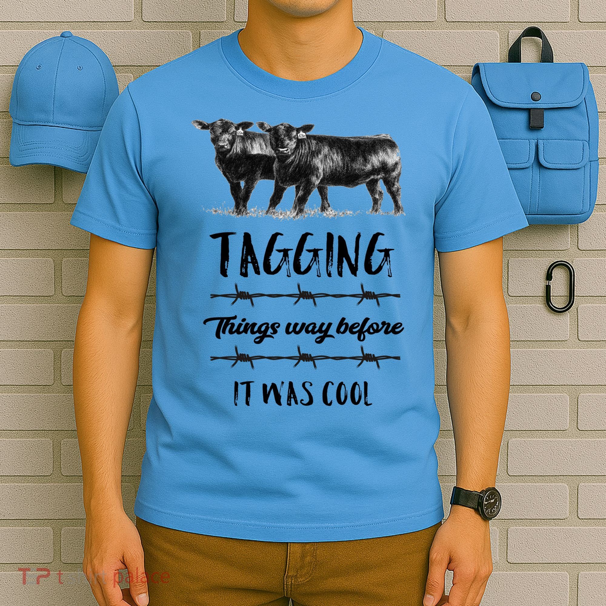 Tagging Things Before It Was Cool Great Gift Black Angus Gift T-Shirt