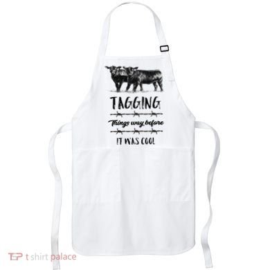 Tagging Things Before It Was Cool Great Gift Black Angus Gift Apron