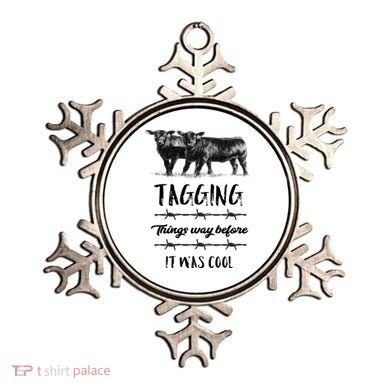 Tagging Things Before It Was Cool Great Gift Black Angus Gift Ornament