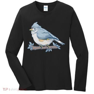 Tufted Titmouse Bird Cute Gift Women's Long Sleeve Shirt