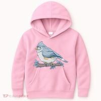 Tufted Titmouse Bird Cute Gift Kids Hoodie thumb 0