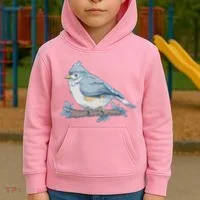 Tufted Titmouse Bird Cute Gift Kids Hoodie thumb 2