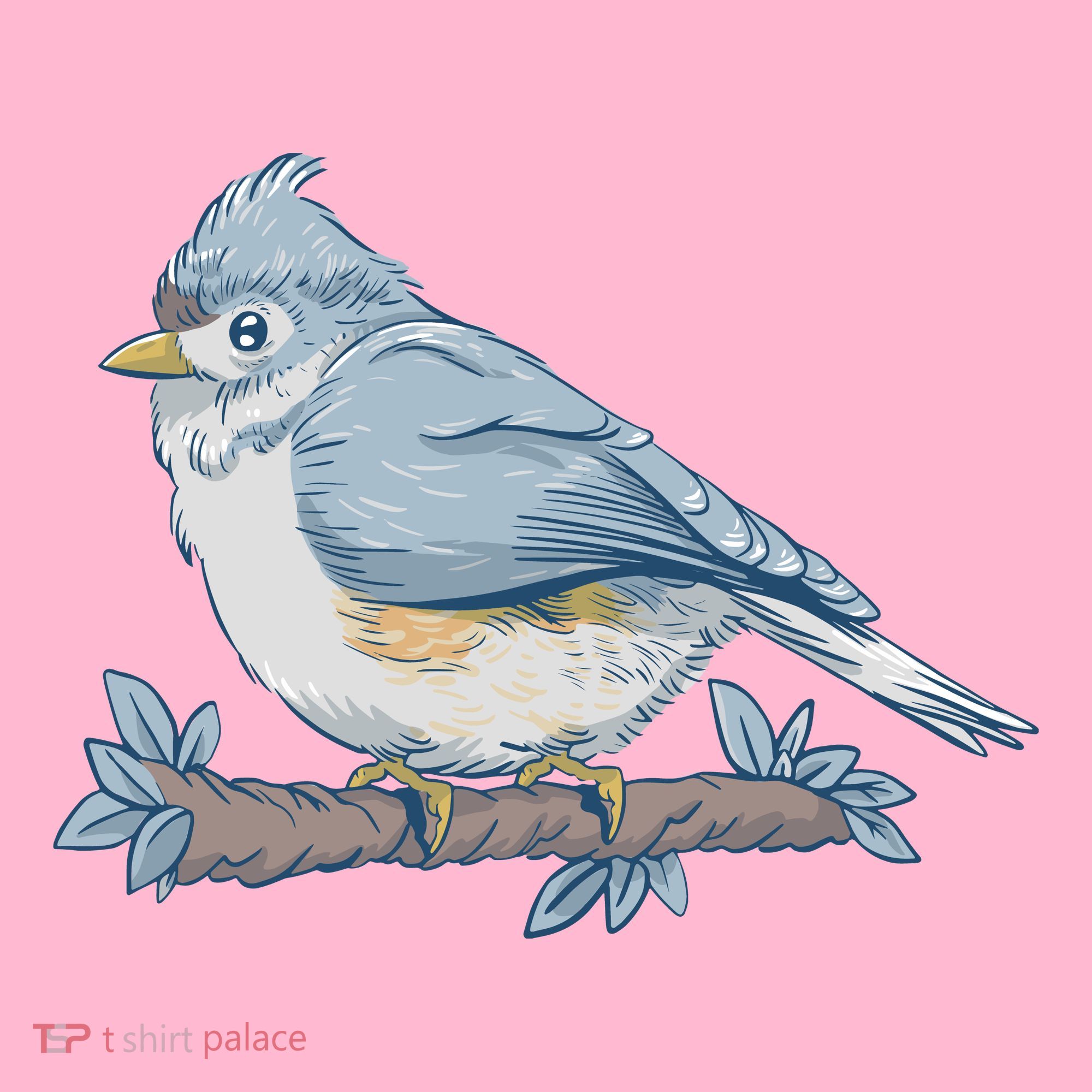 Tufted Titmouse Bird Cute Gift Kids Long Sleeve Shirt