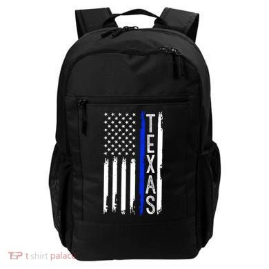 Texas Thin Blue Line Flag Police Design Backpack