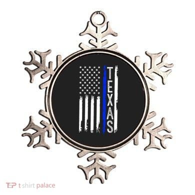 Texas Thin Blue Line Flag Police Design Ornament