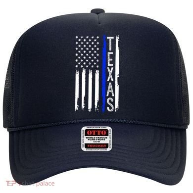 Texas Thin Blue Line Flag Police Design Hat