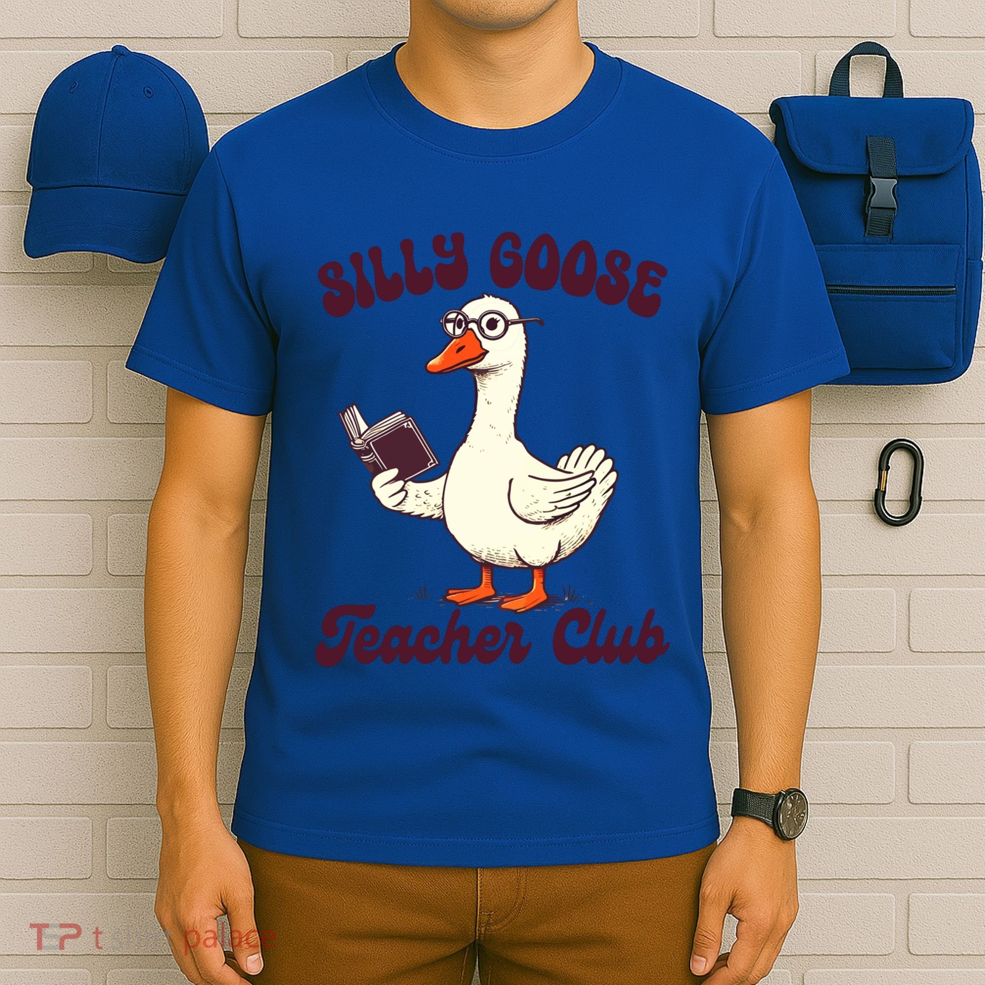 Teacher Teaching Back To School Silly Goose Teacher Club Gift T-Shirt
