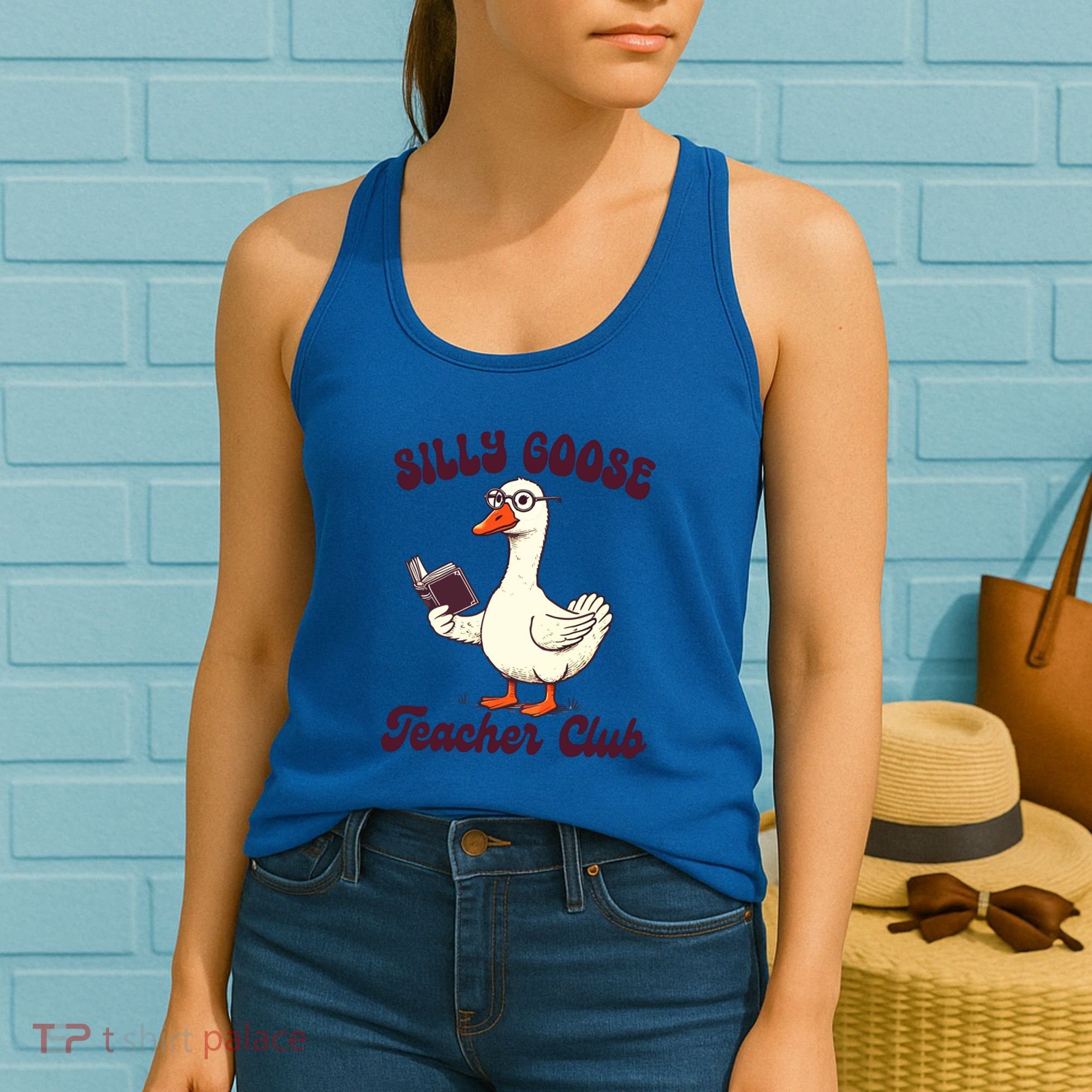 Teacher Teaching Back To School Silly Goose Teacher Club Gift Women's Tank Top