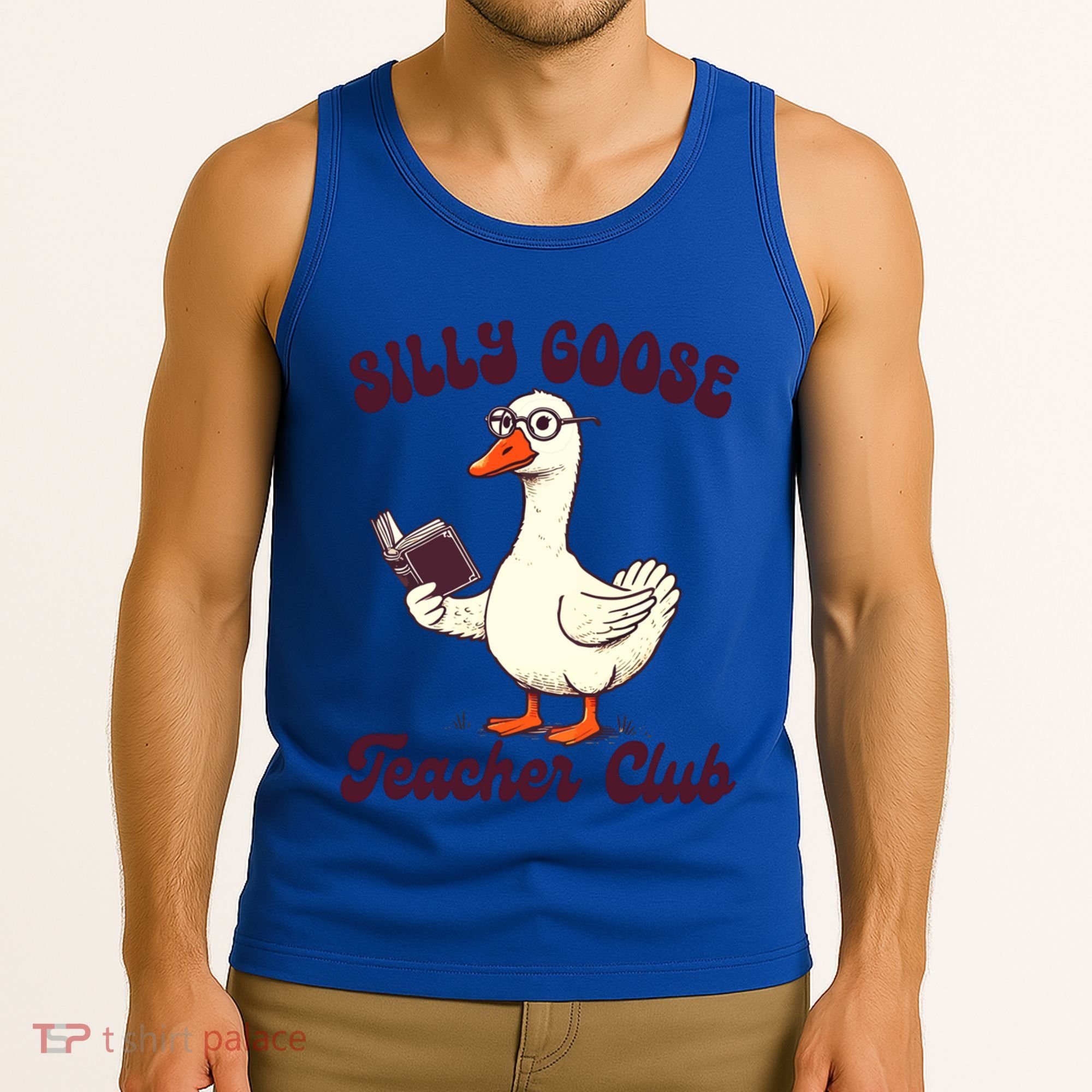 Teacher Teaching Back To School Silly Goose Teacher Club Gift Tank Top