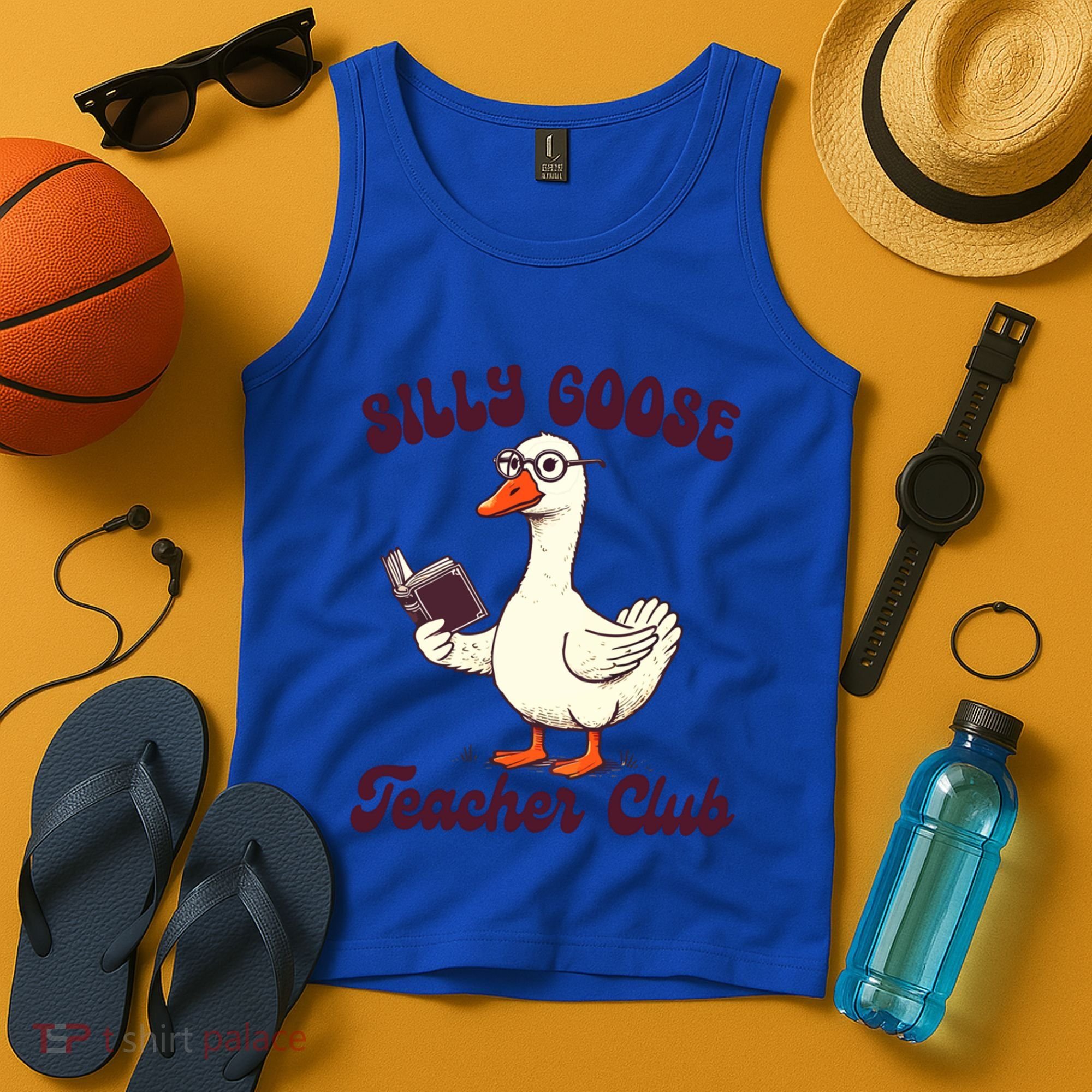 Teacher Teaching Back To School Silly Goose Teacher Club Gift Tank Top