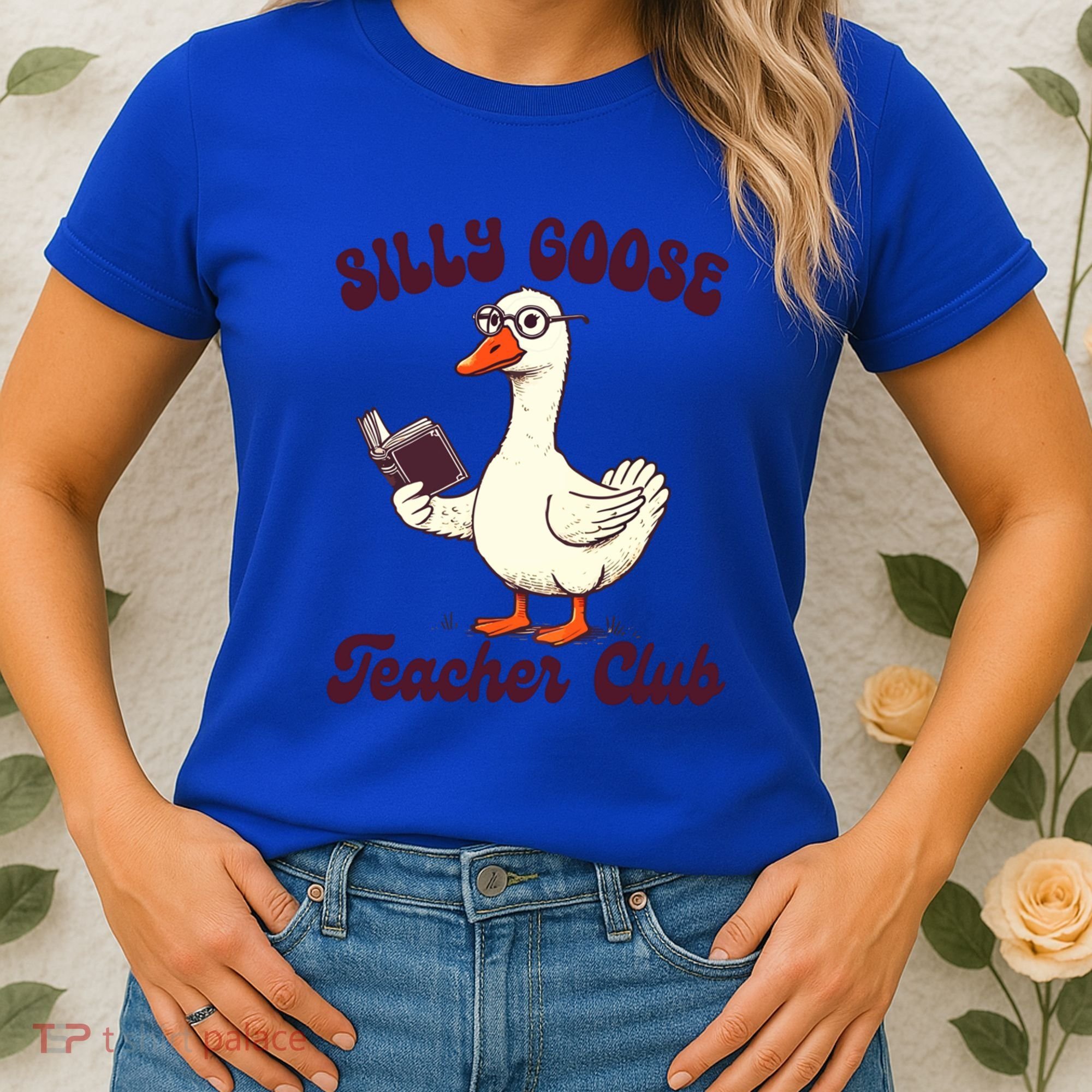 Teacher Teaching Back To School Silly Goose Teacher Club Gift Women's T-Shirt