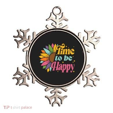 Time To Be Happy Colorful Sunflower Ornament
