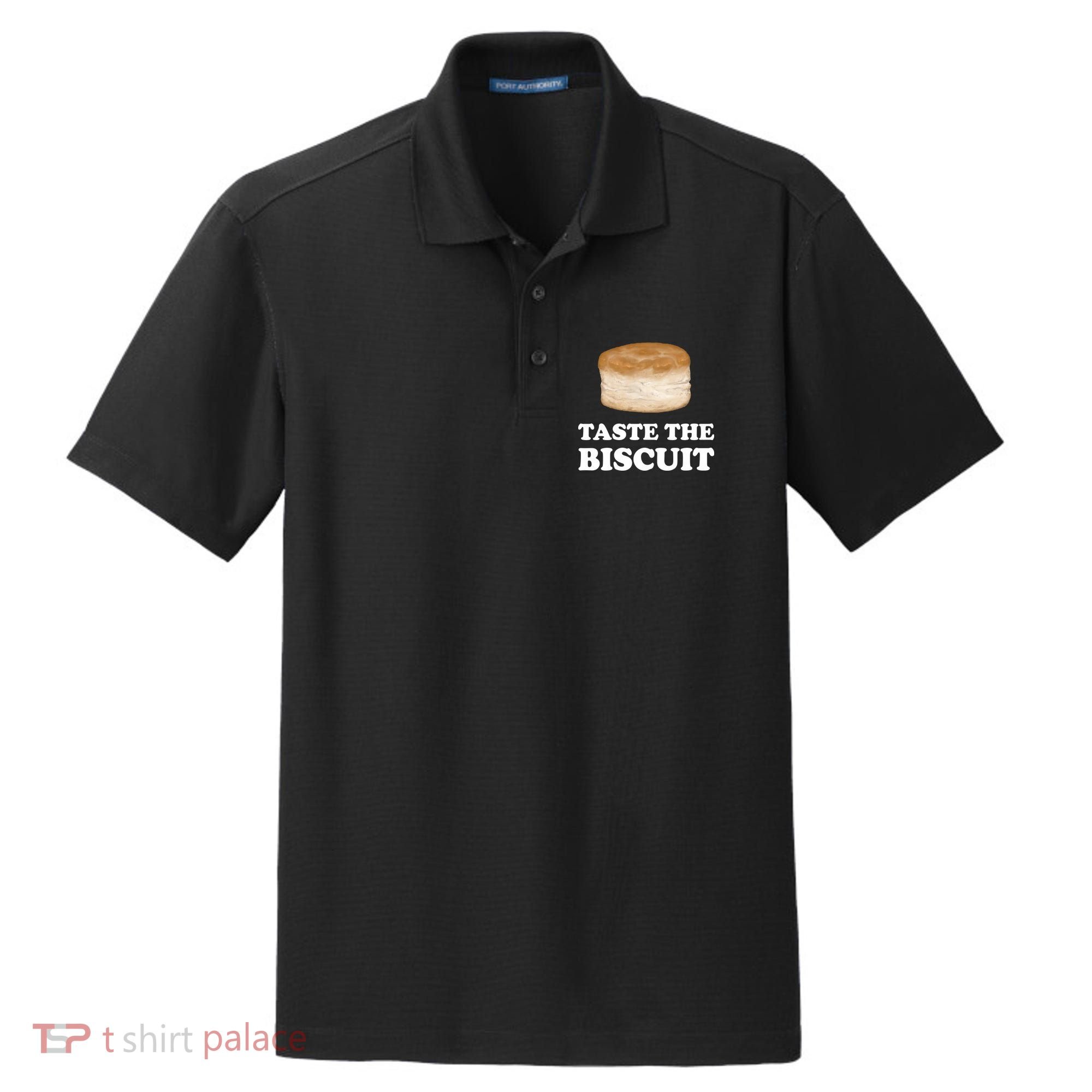 Taste The Biscuit Funny Meme Dry Zone Grid Polo