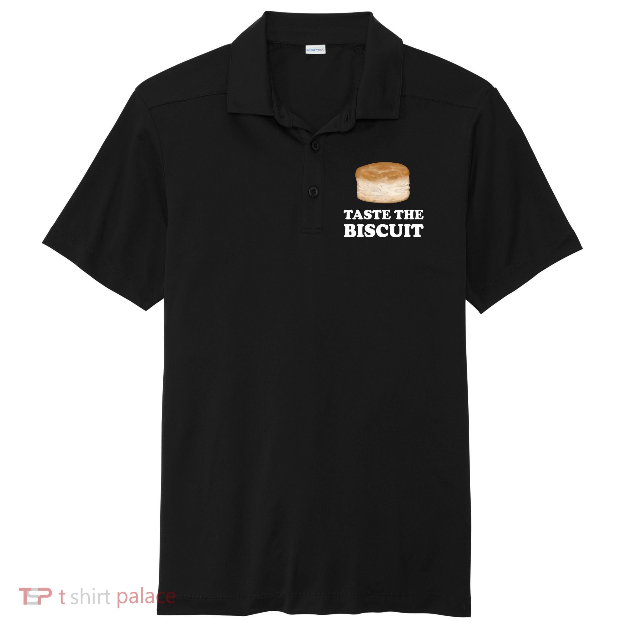 Taste The Biscuit Funny Meme Sport-Tek Posi-UV Pro Polo