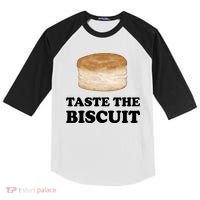 Taste The Biscuit Funny Meme Kids Colorblock Raglan Jersey thumb 0