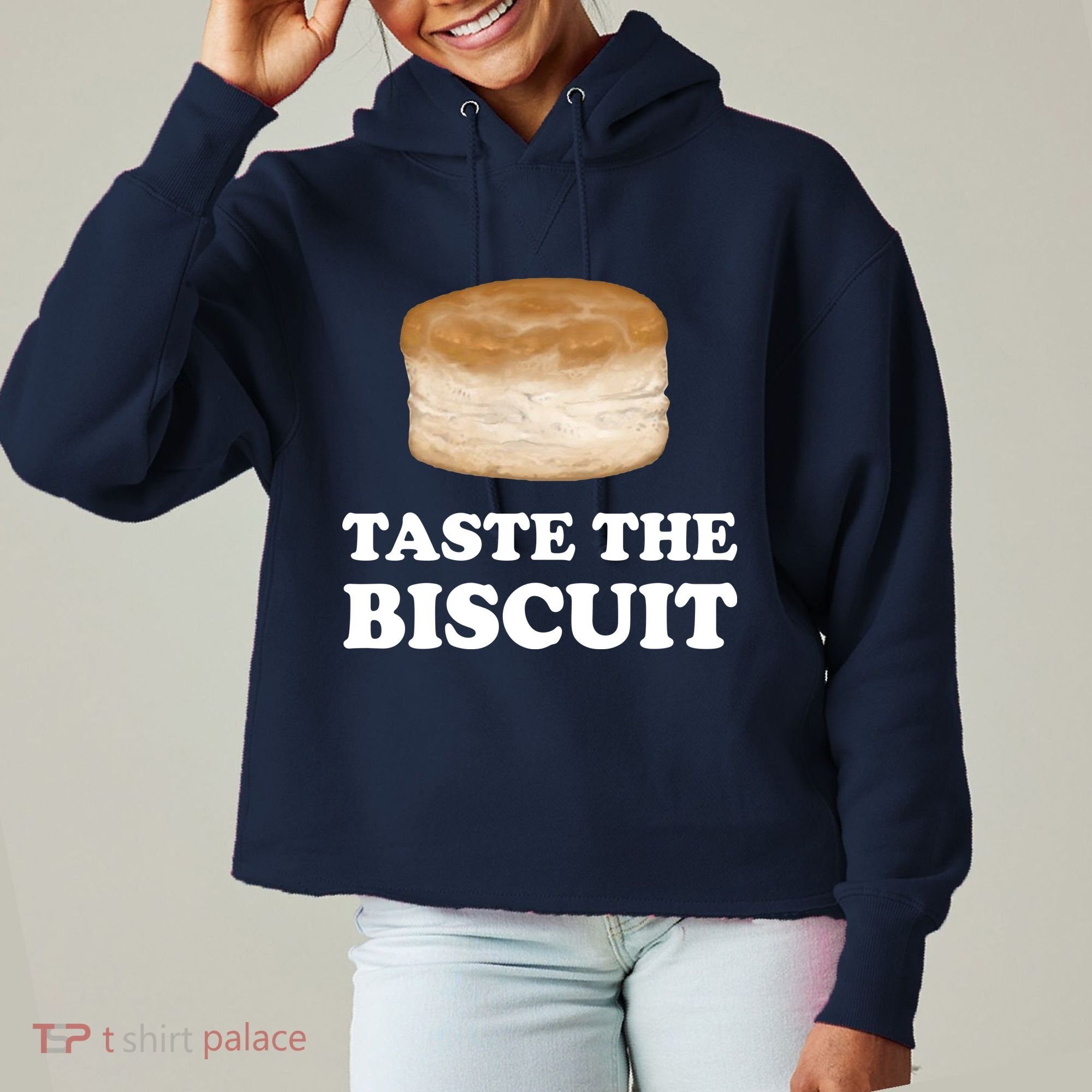Taste The Biscuit Funny Meme Ladies Heavyweight Boxy Pullover Hoodie