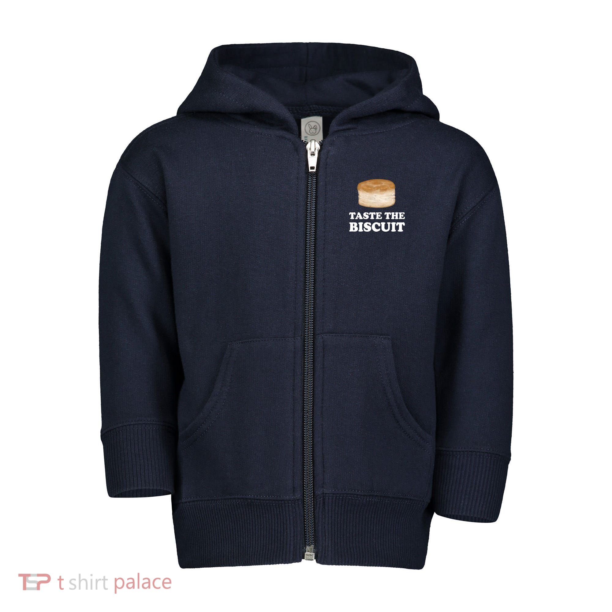 Taste The Biscuit Funny Meme Toddler Zip Fleece Hoodie