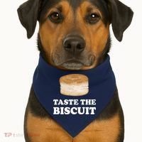 Taste The Biscuit Funny Meme USA-Made Doggie Bandana thumb 1