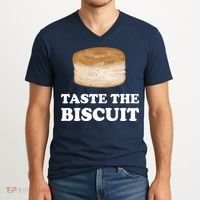 Taste The Biscuit Funny Meme V-Neck T-Shirt thumb 2
