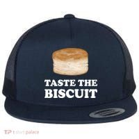 Taste The Biscuit Funny Meme Flat Bill Trucker Hat thumb 0