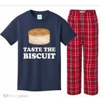 Taste The Biscuit Funny Meme Kids Plaid Pajama Set thumb 0