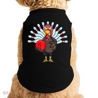 Thanksgiving Turkey Bowling Pin Matching Team Doggie Tank thumb 0