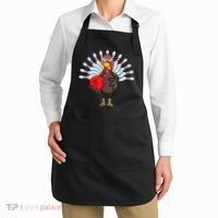 Thanksgiving Turkey Bowling Pin Matching Team Apron thumb 2
