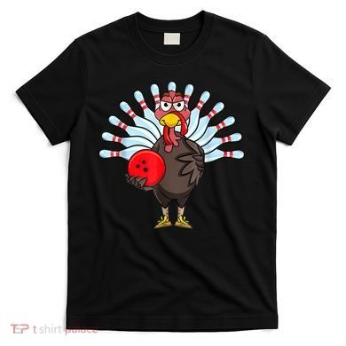 Thanksgiving Turkey Bowling Pin Matching Team T-Shirt